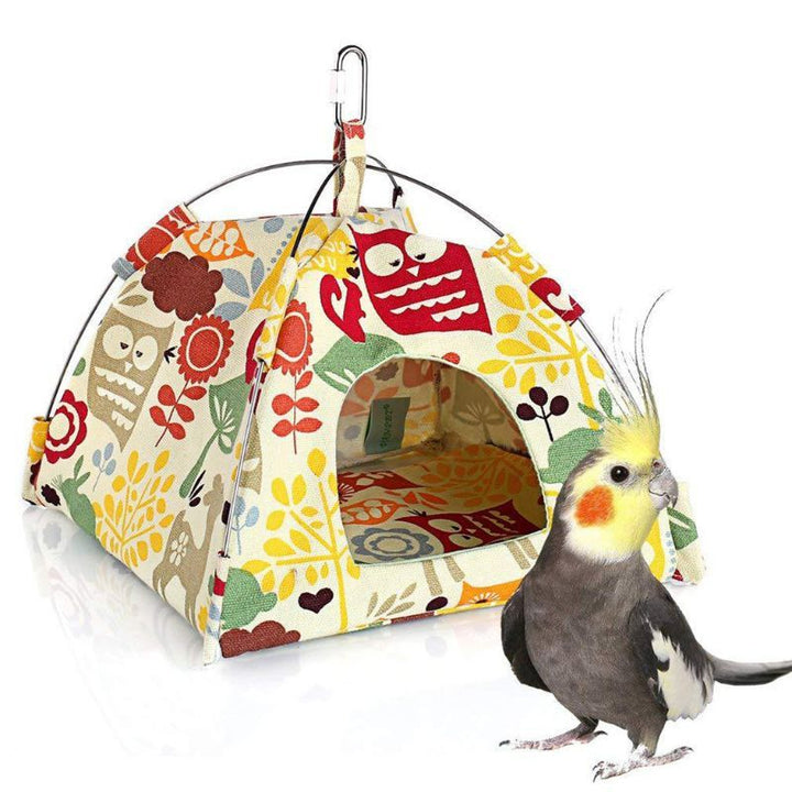 Create a Cozy Haven for Your Feathered Friends with Our New Hanging Canvas Parrot Tent