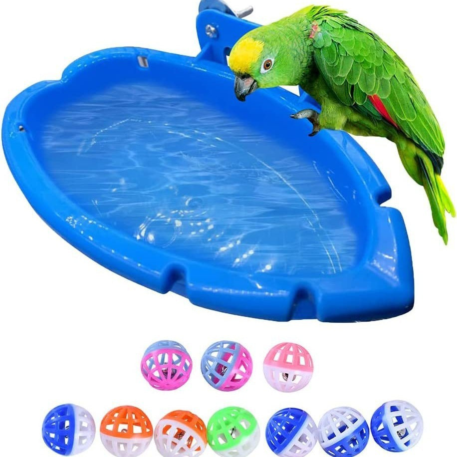 Multifunctional Bird Feeder & Bathtub – Small Plastic Bath Box with Optional Rattan Balls (Single, 4-Pack, 10-Pack Options)