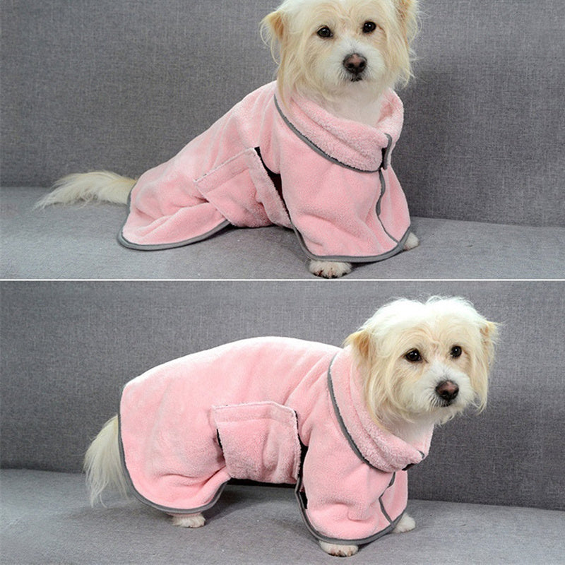 Dog Bathrobe Towel – Absorbent, Quick-Dry Pet Robe for Bath, Rain, or Winter Warmth