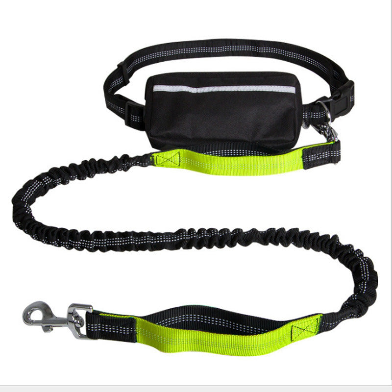 Hands-Free Dog Leash with Waist Bag – Adjustable Nylon Running & Walking Set (Multiple Colors)