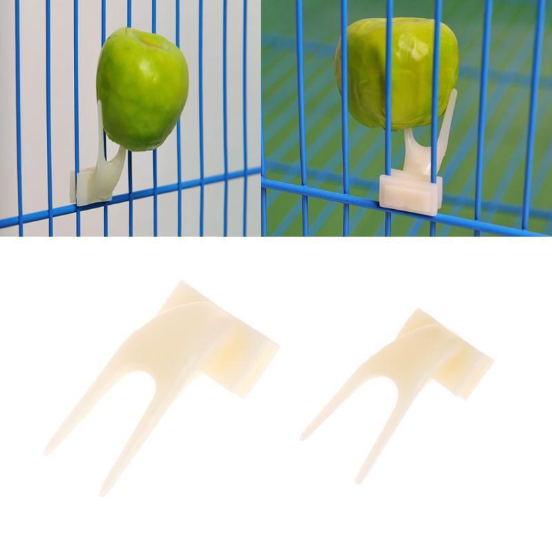 2-Pack Bird Fruit Fork Clips – Plastic Treat Holders for Bird Cages, Small Animal Huts (Fits 1–1.5cm (0.39 – 0.59 inches) Wire Spacing)2-Pack Bird Fruit Fork Clips – Plastic Treat Holders for Bird Cages, Small Animal Huts (Fits 1–1.5cm Wire Spacing)
