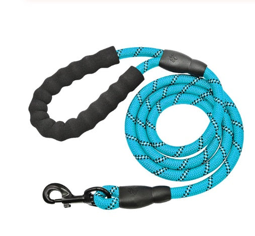 Reflective Dog Leash Set – Heavy-Duty 5ft Rope Leash with Foam Handle, Zinc Alloy Hook & Short Lead – Durable Anti-Slip Pet Lead  (Multiple Colors)
