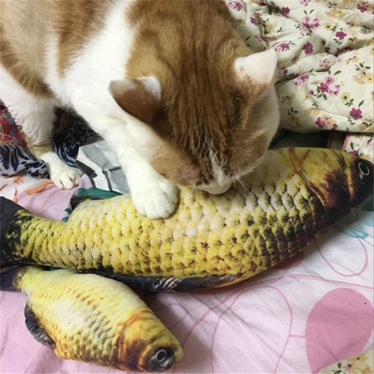Catnip Fish Toy for Cats – Plush Simulation Fish Pillow