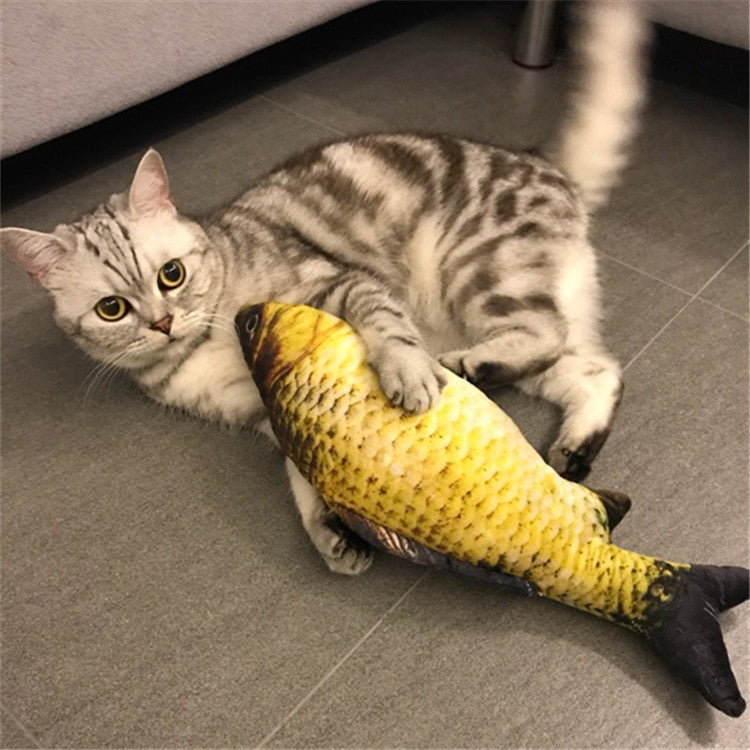 Catnip Fish Toy for Cats – Plush Simulation Fish Pillow