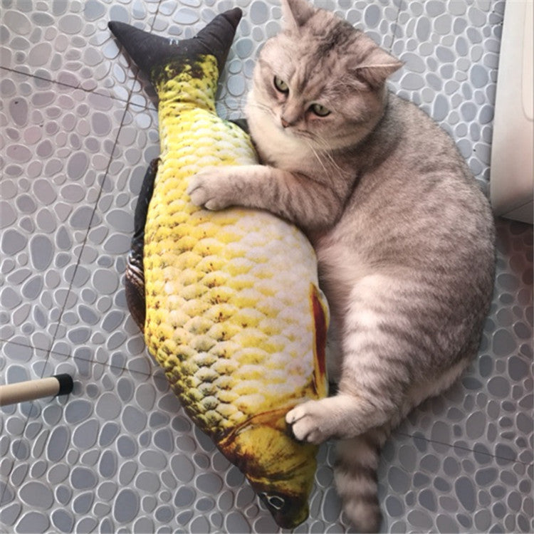 Catnip Fish Toy for Cats – Plush Simulation Fish Pillow