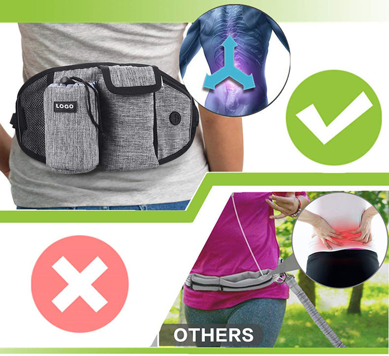 Dog Training Treat Pouch – Drawstring Snack Bag with Mesh Pockets & Adjustable Waist Belt