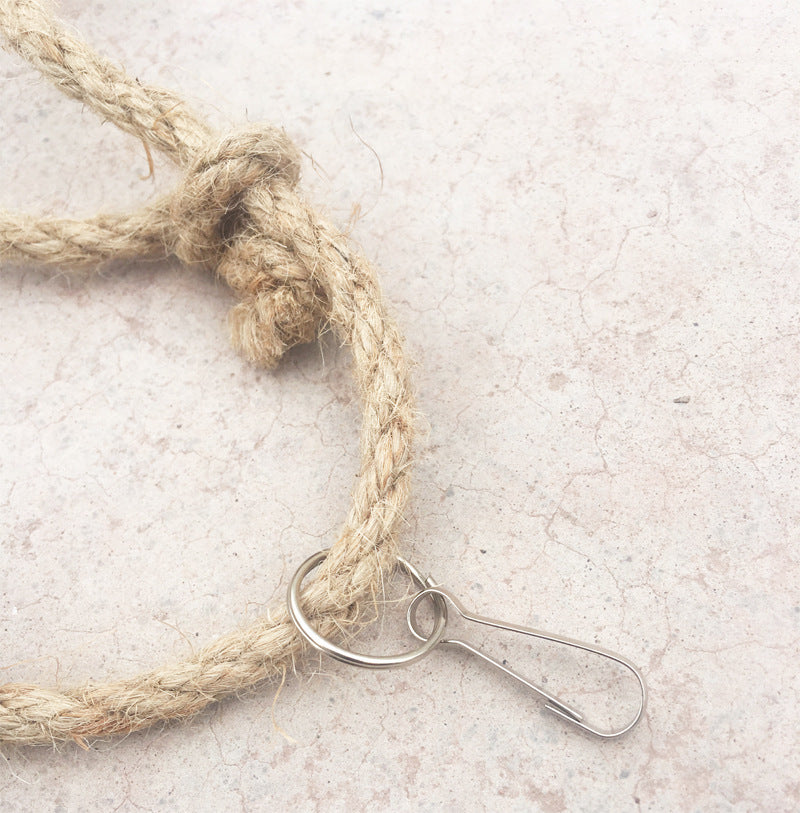 Parrot Climbing Net – Natural Hemp Rope Toy for Birds (Sizes: M & L)
