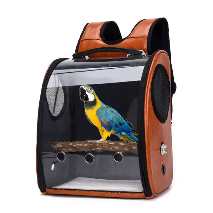 Geometric Pattern Parrot Travel Bag – Soft & Breathable Bird Carrier