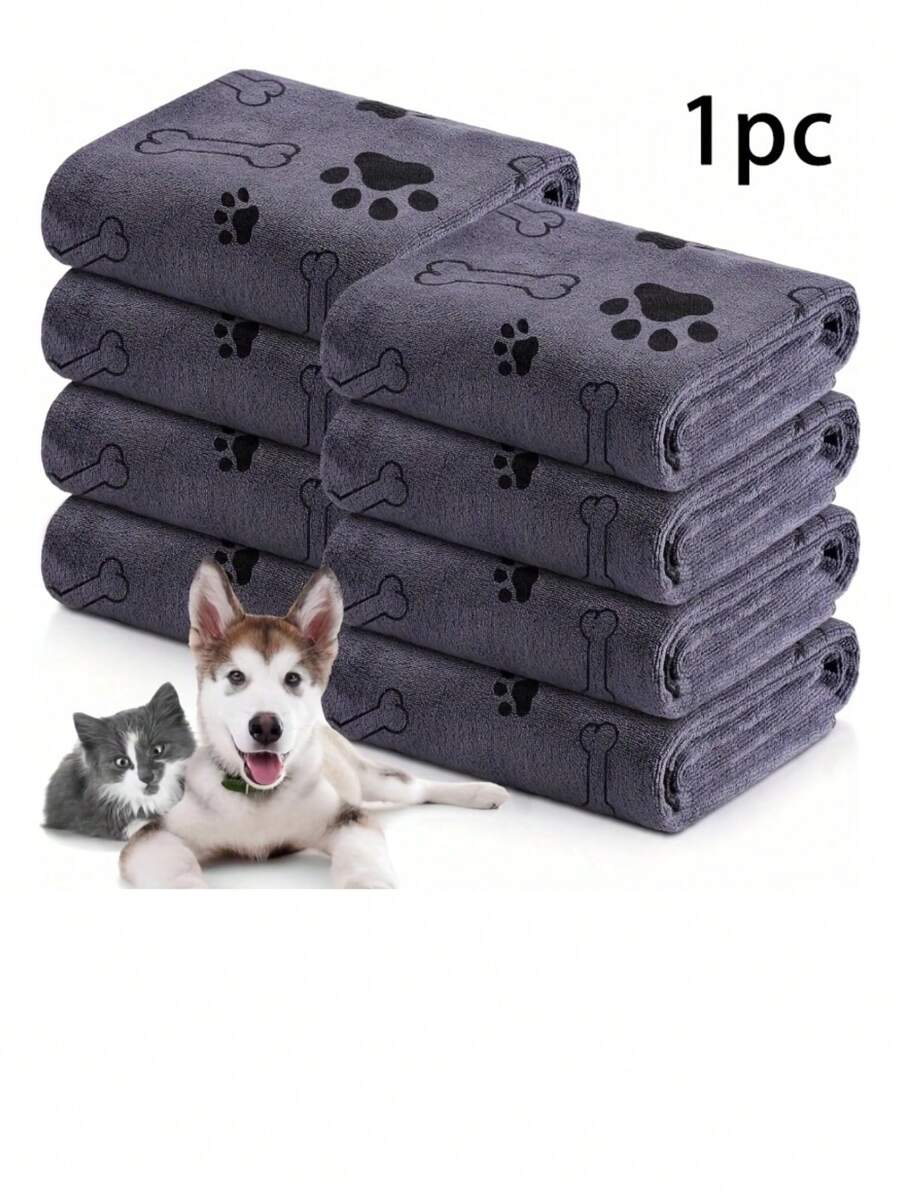 1Pack Pet Grooming Towel, Super Absorbent Microfiber