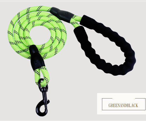 Reflective Dog Leash Set – Heavy-Duty 5ft Rope Leash with Foam Handle, Zinc Alloy Hook & Short Lead – Durable Anti-Slip Pet Lead  (Multiple Colors)