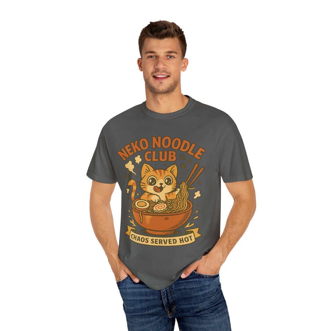 Anime Neko Noodle Club T-shirt