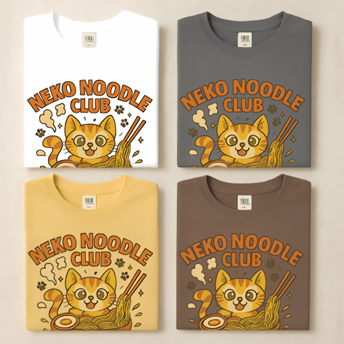 Anime Neko Noodle Club T-shirt