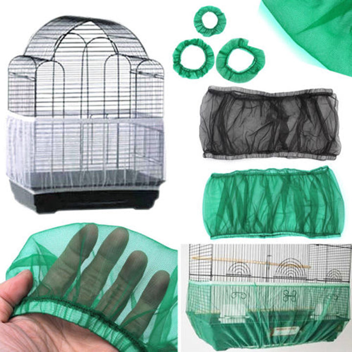 Mesh Bird Cage Cover – Dust-Proof Breathable Bird Cage Net in Multiple Sizes & Colors (S/M/L)