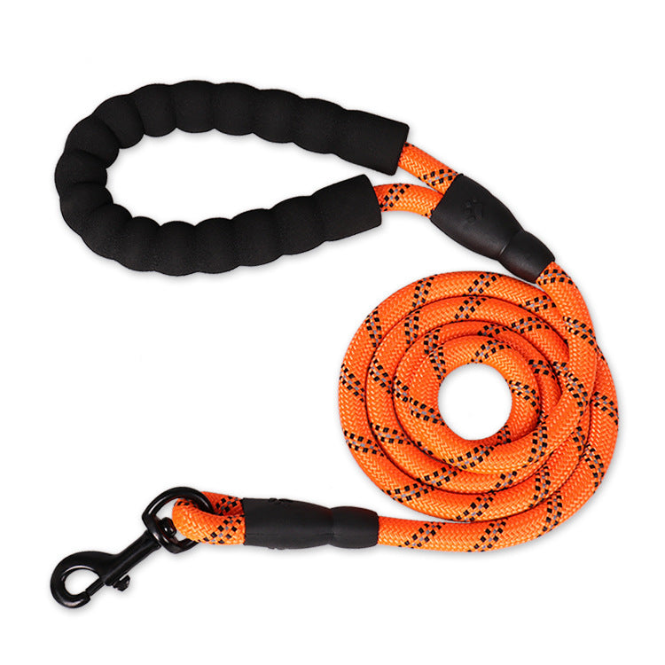 Reflective Dog Leash Set – Heavy-Duty 5ft Rope Leash with Foam Handle, Zinc Alloy Hook & Short Lead – Durable Anti-Slip Pet Lead  (Multiple Colors)