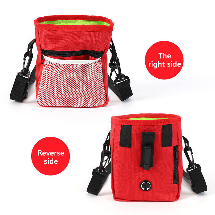 Dog Treat Training Pouch – Waterproof Oxford Cloth with Drawstring Closure & 4-Way Carrying Options