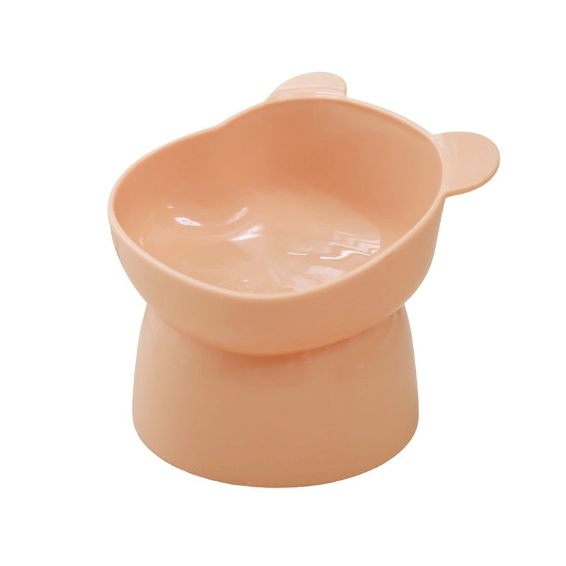 Cute Plastic Pet Bowl – Cat Ear & Bear Head Design (Multiple Colors)