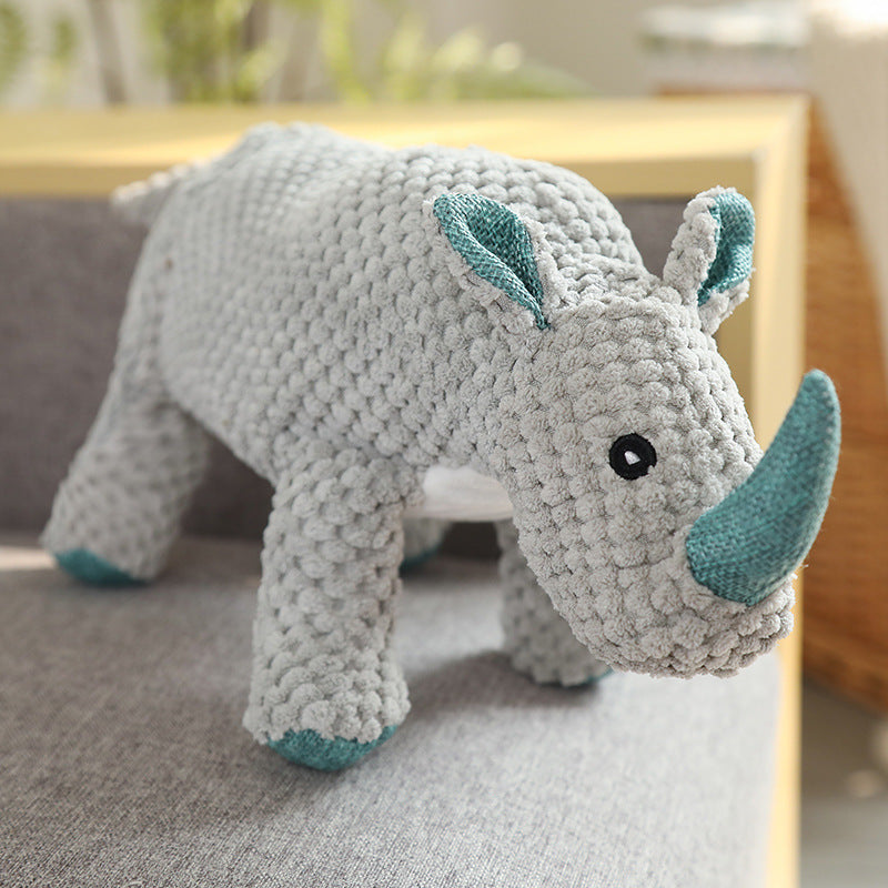 Durable Corduroy Pet Toy – Squeaky Plush for Chewing & Play