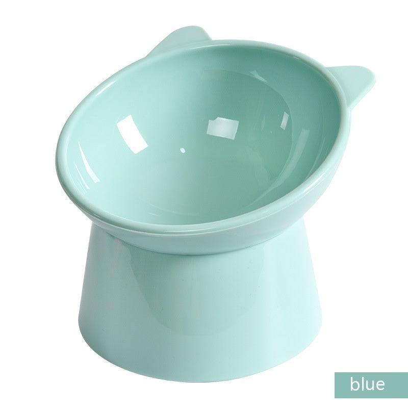 Cute Plastic Pet Bowl – Cat Ear & Bear Head Design (Multiple Colors)