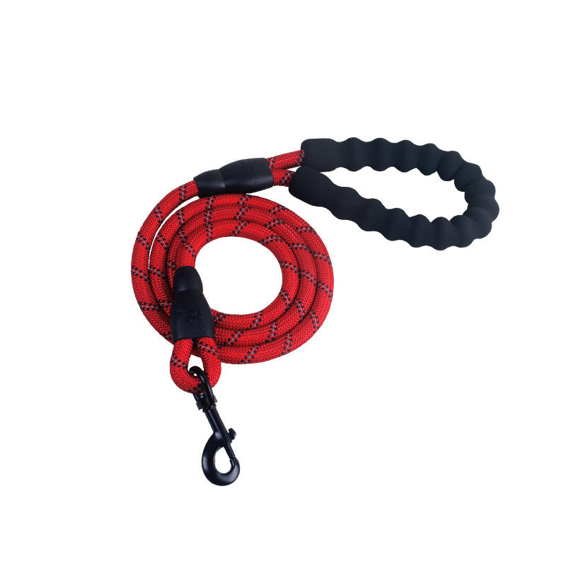 Reflective Dog Leash Set – Heavy-Duty 5ft Rope Leash with Foam Handle, Zinc Alloy Hook & Short Lead – Durable Anti-Slip Pet Lead  (Multiple Colors)