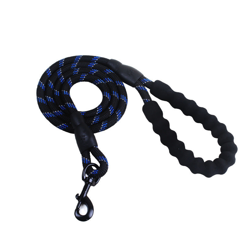 Reflective Dog Leash Set – Heavy-Duty 5ft Rope Leash with Foam Handle, Zinc Alloy Hook & Short Lead – Durable Anti-Slip Pet Lead  (Multiple Colors)