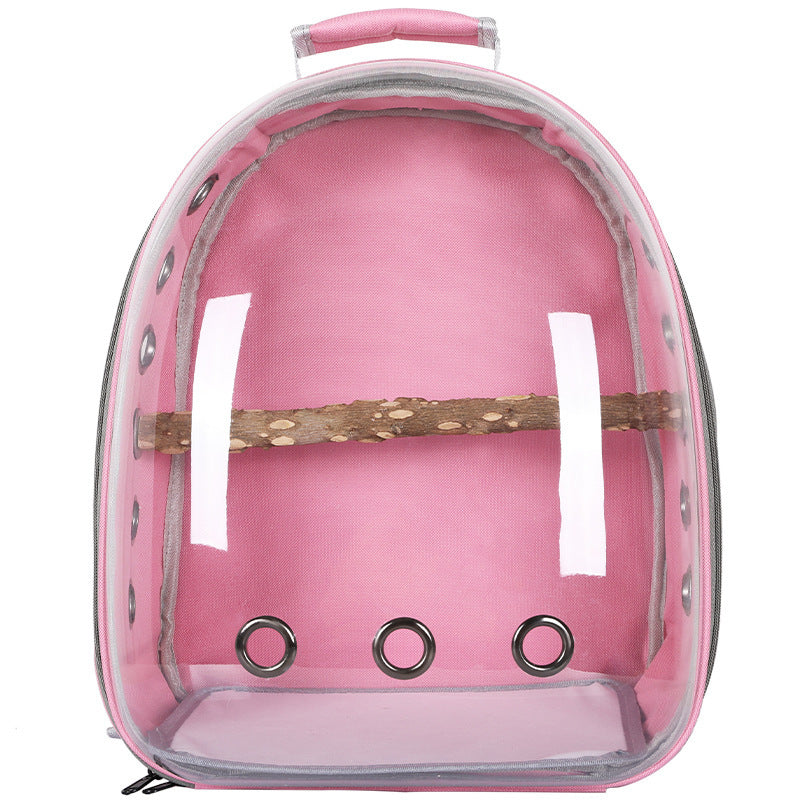 Plastic Bird Travel Backpack Carrier – Ventilated Outing Cage for Parrots, Mynas, and Small Birds (20–35L Capacity)