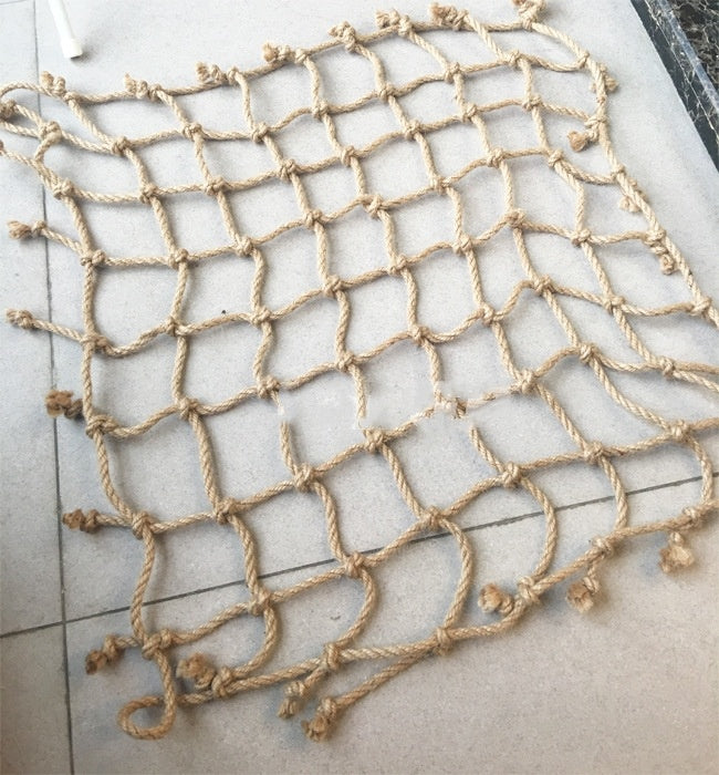 Parrot Climbing Net – Natural Hemp Rope Toy for Birds (Sizes: M & L)