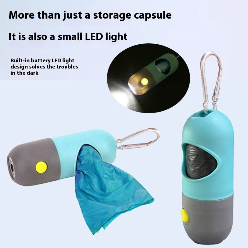 Portable Dog Waste Bag Dispenser – Leakproof, Durable Design with Night Visibility & Travel Clip