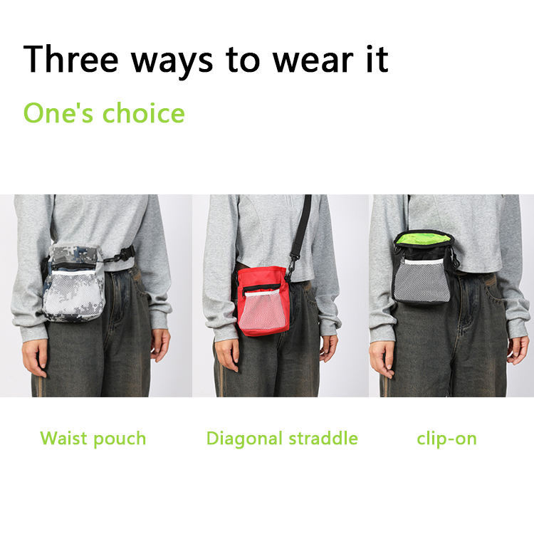 Dog Treat Training Pouch – Waterproof Oxford Cloth with Drawstring Closure & 4-Way Carrying Options