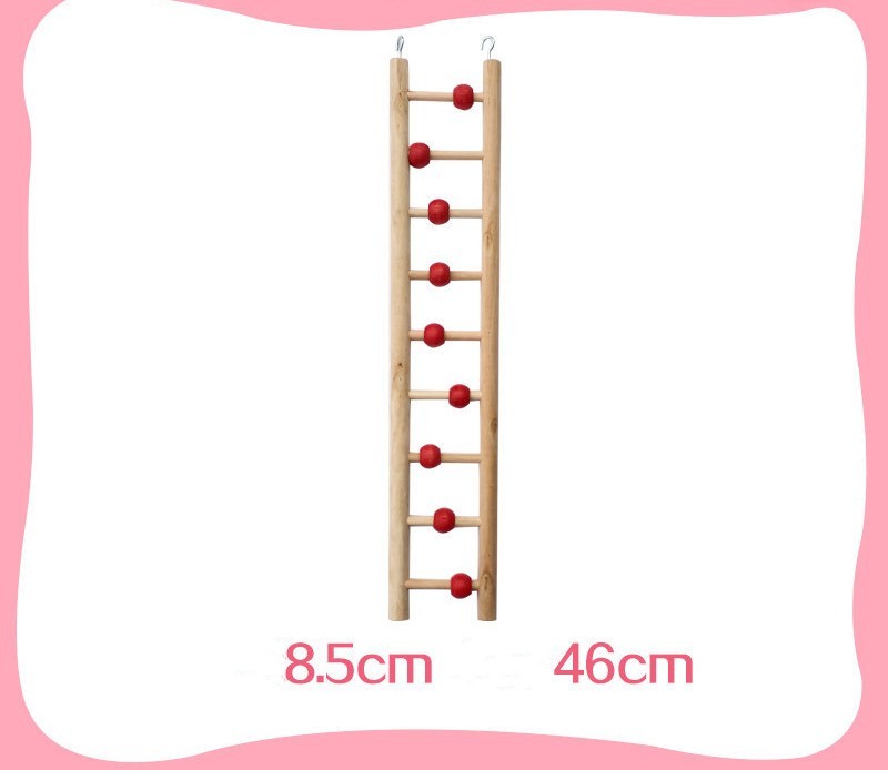 6-in-1 Parrot Bird Toy Set – Swing Ring, Wooden & Aerial Ladders, Climbing Rope, and Cotton Sling for Birds & Hamsters