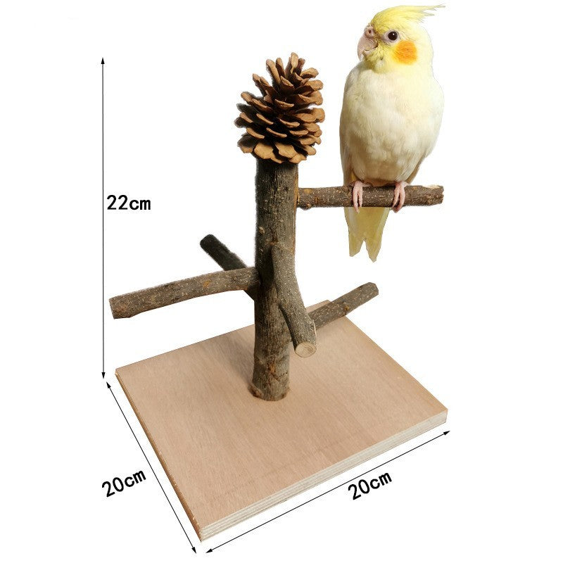 Wooden Bird Shelf – Multi-Style Perch Stand for Parrots, Parakeets & Small Birds