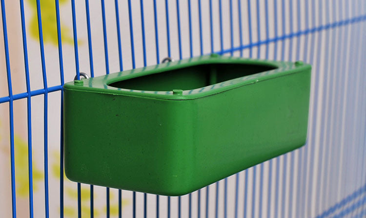 Splash-Proof Hanging Bird Food Container – Plastic Feeder for Small & Medium Birds (14.5×6×4.2cm)