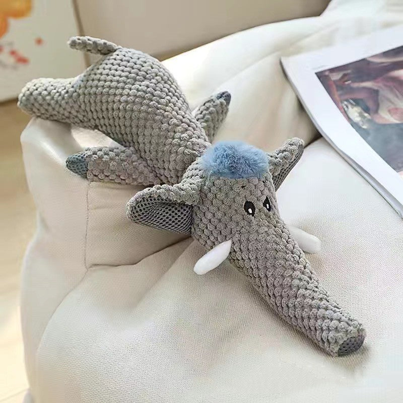 Durable Corduroy Pet Toy – Squeaky Plush for Chewing & Play