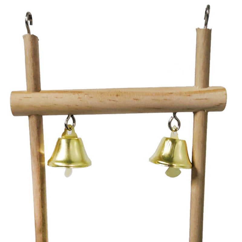 Natural Solid Wood Bird Stand – Perch Platform for Cages (12×15cm)