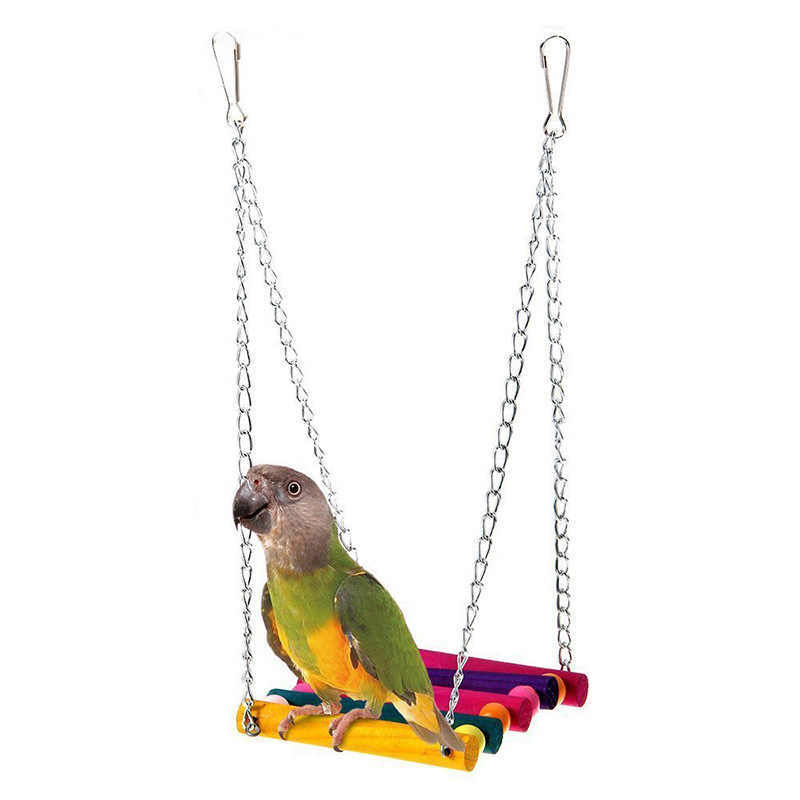 Colorful Suspension Bridge Swing Stand – Hanging Perch Bar for Birds | Peony, Parrots, Small Birds