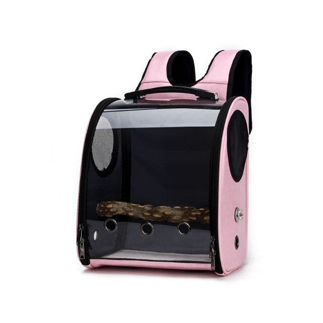 Geometric Pattern Parrot Travel Bag – Soft & Breathable Bird Carrier