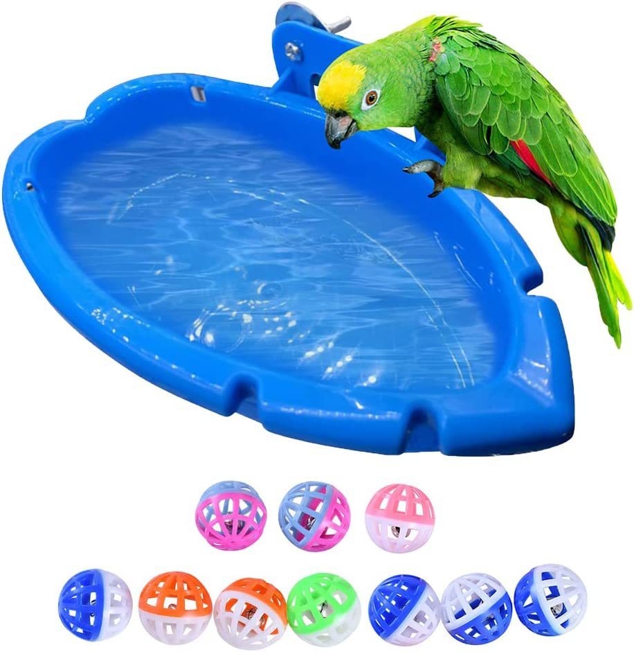 Multifunctional Bird Feeder & Bathtub – Small Plastic Bath Box with Optional Rattan Balls (Single, 4-Pack, 10-Pack Options)