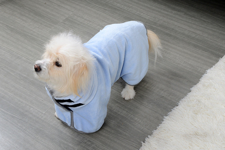 Dog Bathrobe Towel – Absorbent, Quick-Dry Pet Robe for Bath, Rain, or Winter Warmth
