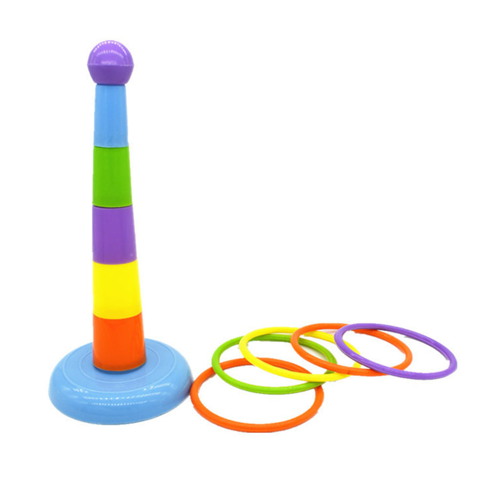 Interactive Bird Ring Toss Toy – Stackable Plastic Parrot Toy for Climbing & Play (15.5cm Height, Random Colors)