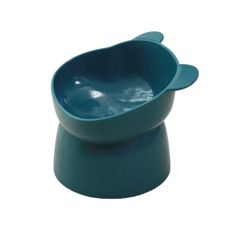 Cute Plastic Pet Bowl – Cat Ear & Bear Head Design (Multiple Colors)