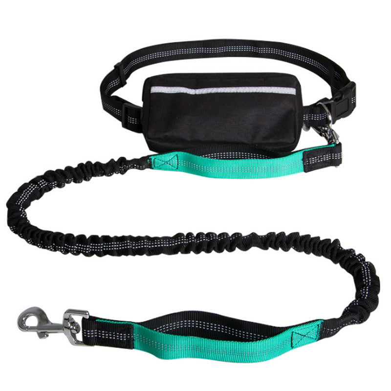 Hands-Free Dog Leash with Waist Bag – Adjustable Nylon Running & Walking Set (Multiple Colors)