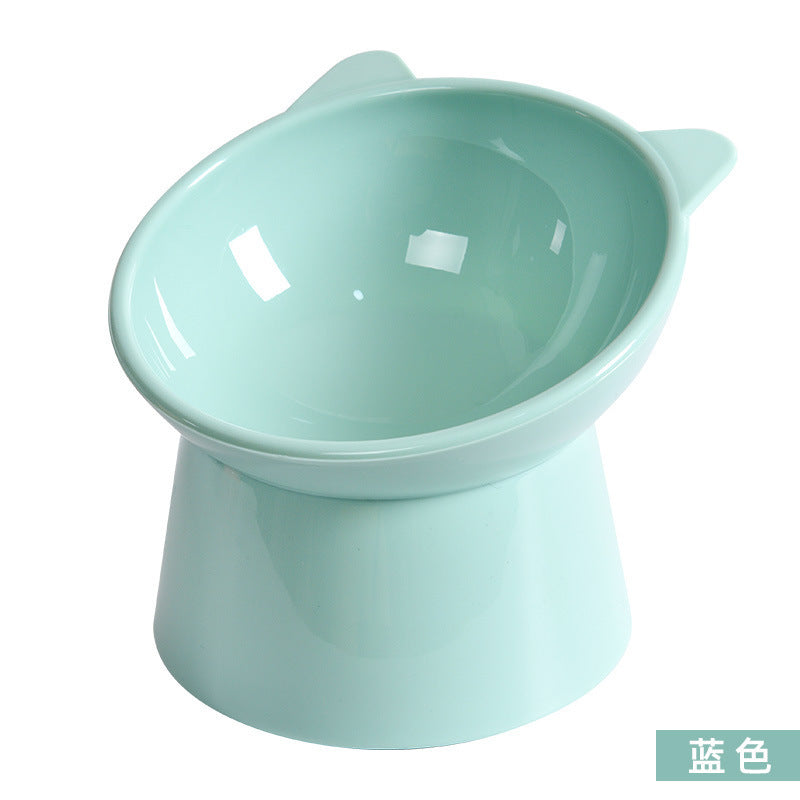 Cute Plastic Pet Bowl – Cat Ear & Bear Head Design (Multiple Colors)