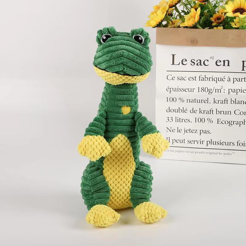 Durable Corduroy Pet Toy – Squeaky Plush for Chewing & Play