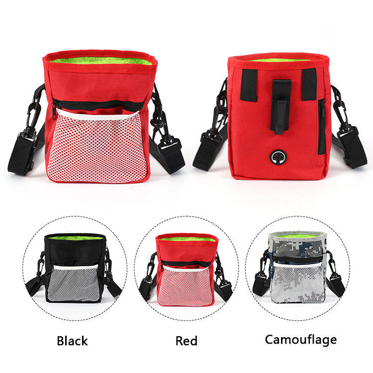 Dog Treat Training Pouch – Waterproof Oxford Cloth with Drawstring Closure & 4-Way Carrying Options