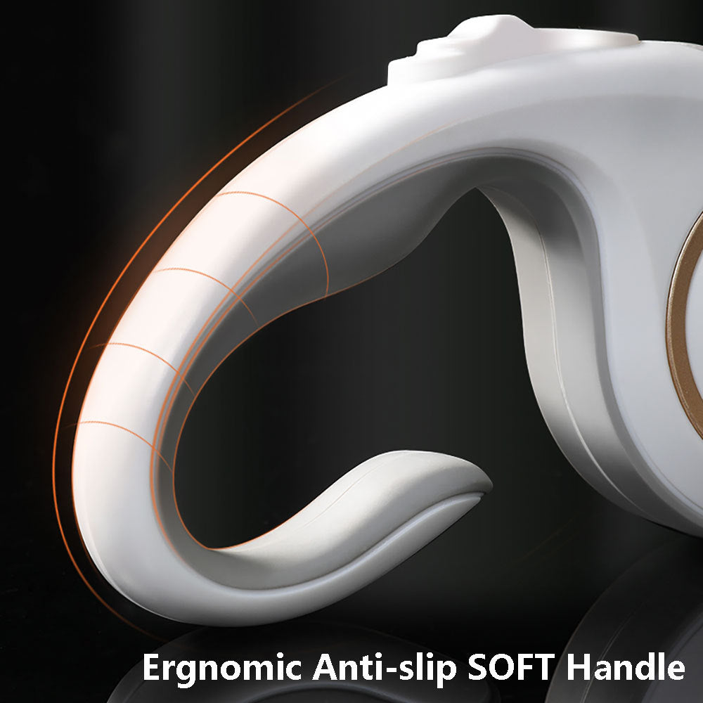 Retractable Dog Leash – Tangle-Free, Durable Nylon Tape with Ergonomic Anti-Slip Handle