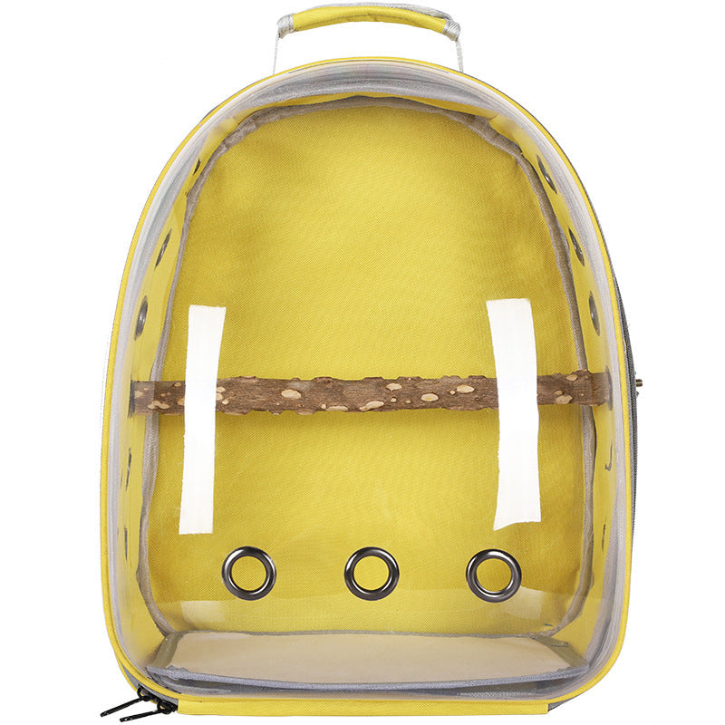 Plastic Bird Travel Backpack Carrier – Ventilated Outing Cage for Parrots, Mynas, and Small Birds (20–35L Capacity)