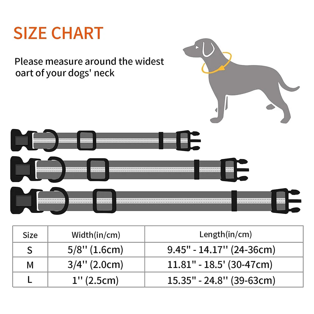 Waterproof Reflective Dog Collar – Adjustable, Anti-Odor, Durable Flex-Poly Design for Active Dogs