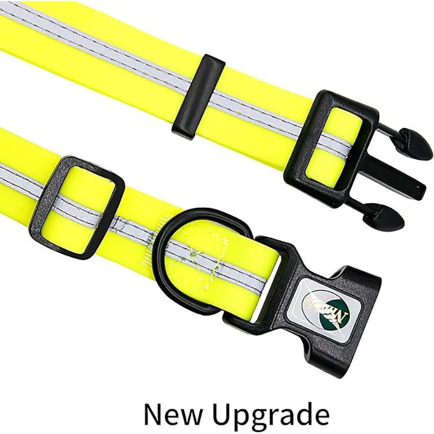 Waterproof Reflective Dog Collar – Adjustable, Anti-Odor, Durable Flex-Poly Design for Active Dogs