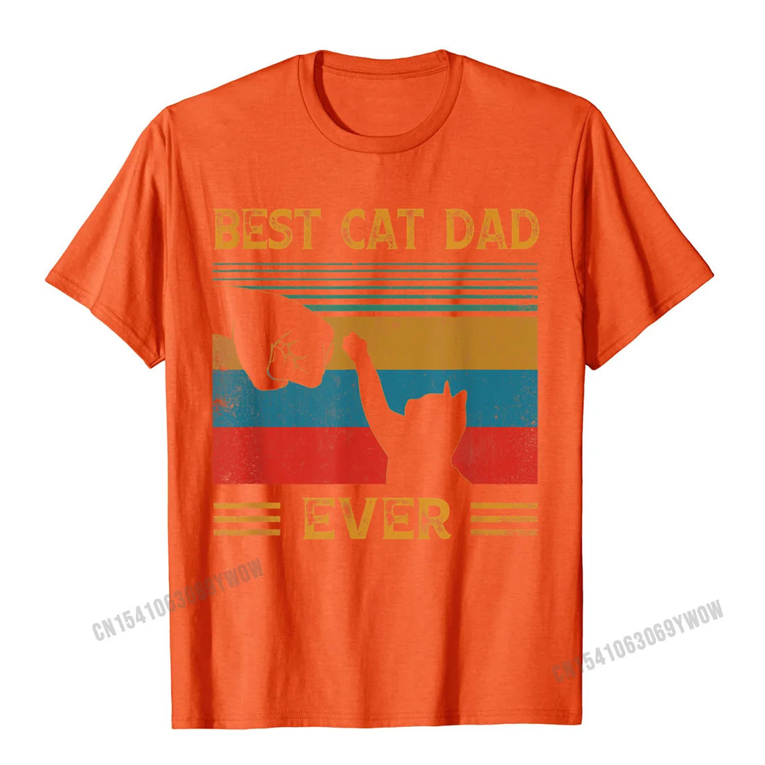 Men's Vintage "Best Cat Dad Ever" T-Shirt – Funny Cat Lover Gift | Cotton Tee for Cat Dads & Pet Owners