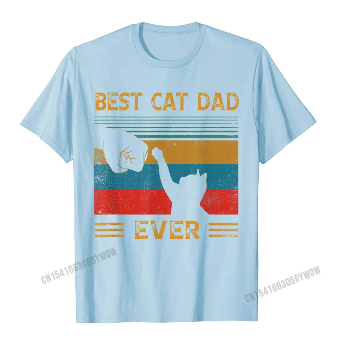 Men's Vintage "Best Cat Dad Ever" T-Shirt – Funny Cat Lover Gift | Cotton Tee for Cat Dads & Pet Owners