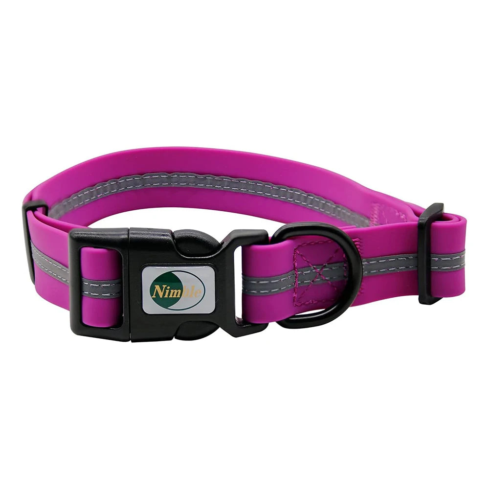 Waterproof Reflective Dog Collar – Adjustable, Anti-Odor, Durable Flex-Poly Design for Active Dogs